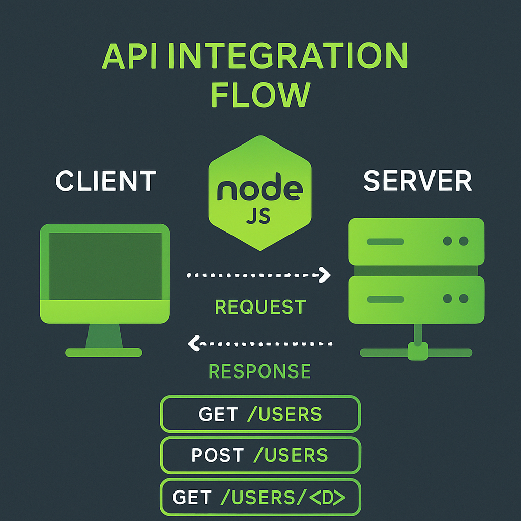 Node.js API integration flow and architecture